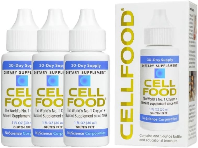 CELLFOOD Original Oxygen Boost Liquid Oxygen Drops 1 FL OZ (3 PACK)
