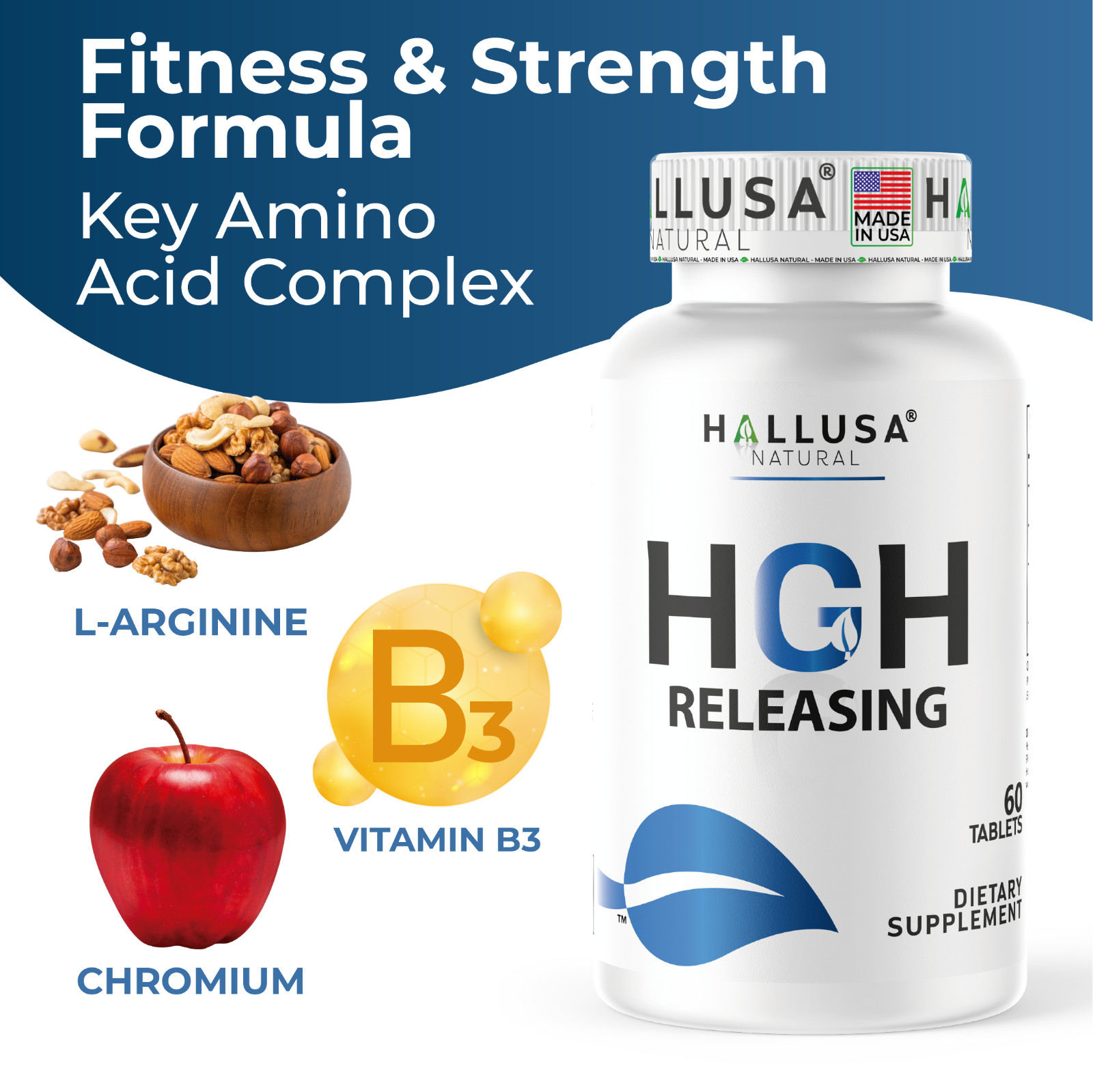 HGHBooster – Natural Growth Support – Energy & Performance – 60 Tablets