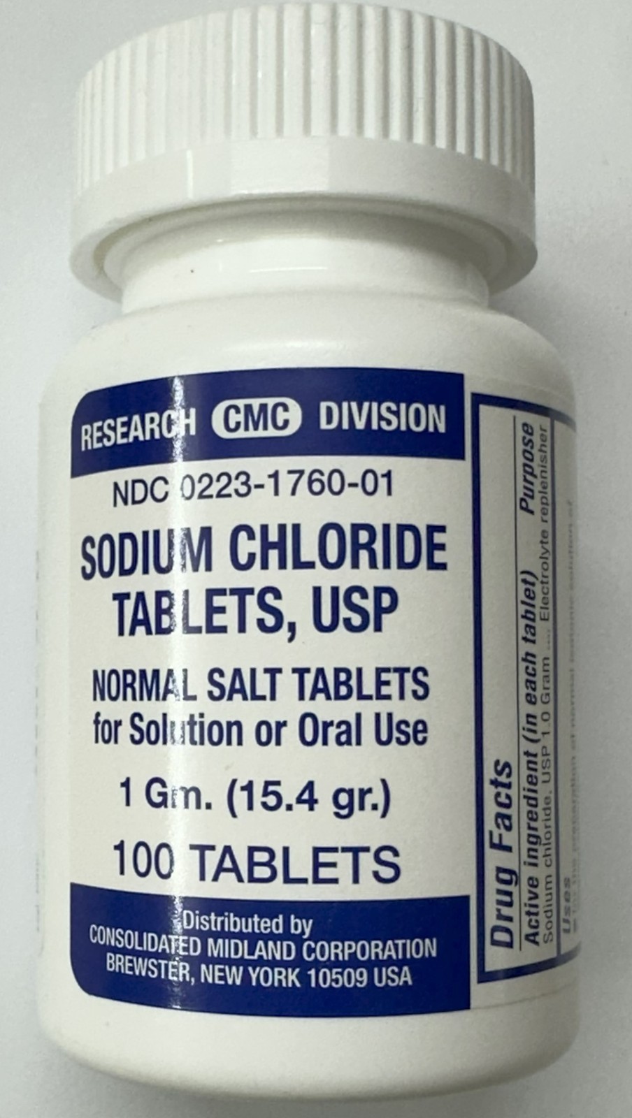 Sodium Chloride Tablets SALT 1 GM 100ct (Pack of 1)