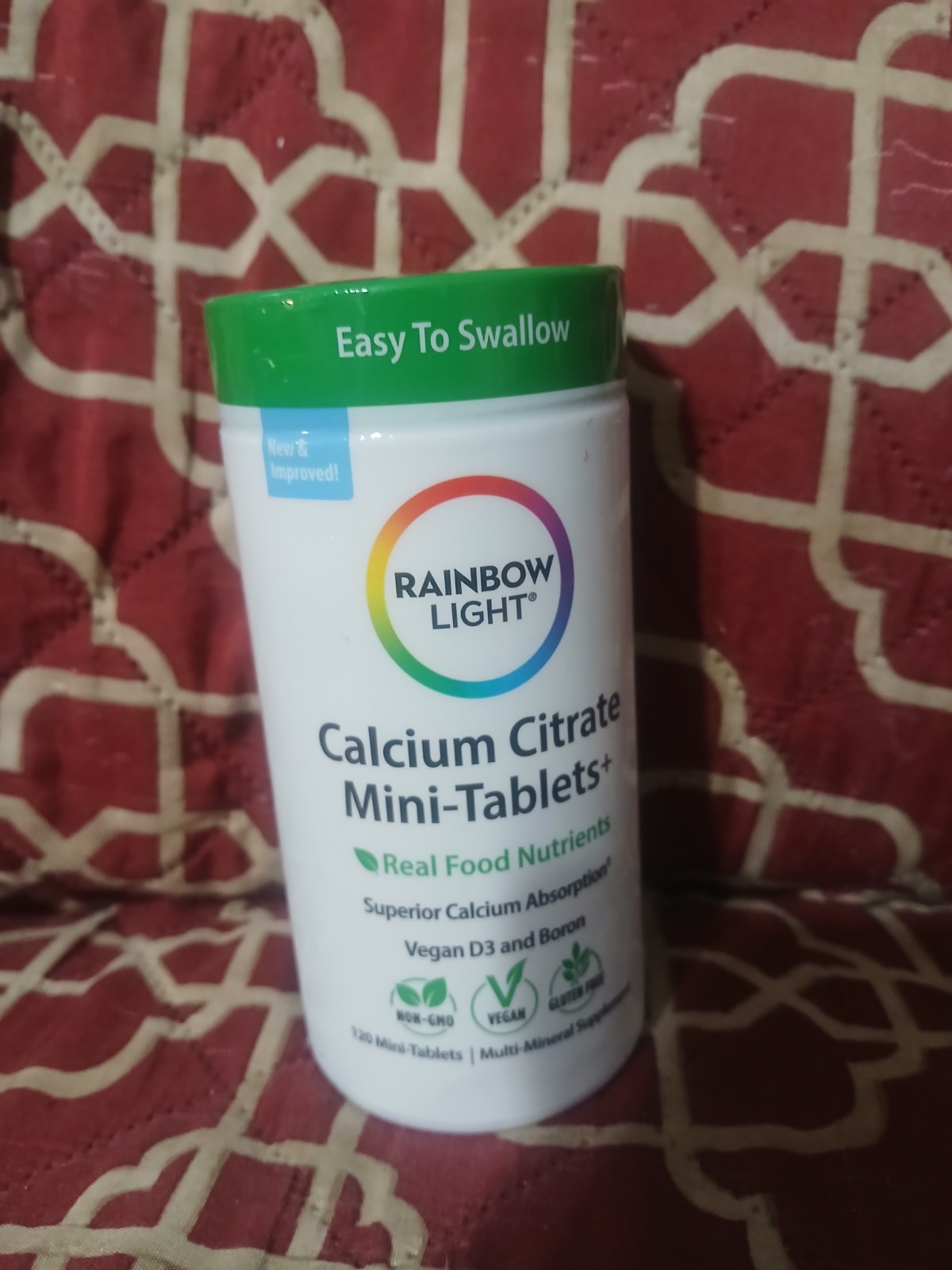 Calcium Citrate Mini Tablets | 120 Count | Food Nutrients | by Rainbow Light
