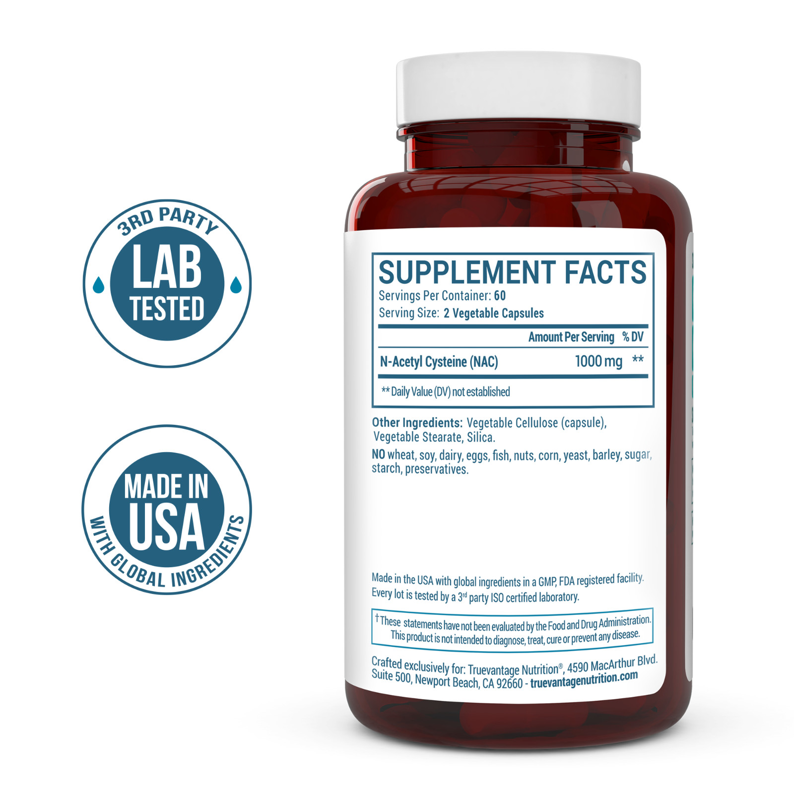 NAC Supplement (N-Acetyl Cysteine) 1000mg