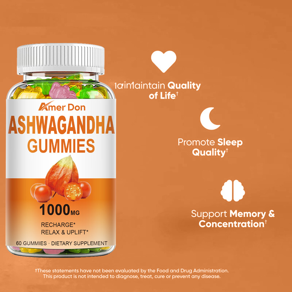 Ashwagandha Gummies, Vegan, KSM 66 Ashwagandha for Stress Support, 60 Count