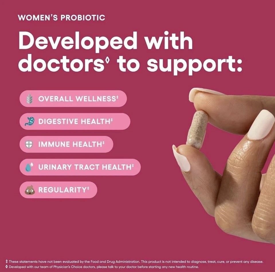 Physician’s Choice Women’s Probiotic – 50 Billion CFU – Organic Prebiotic