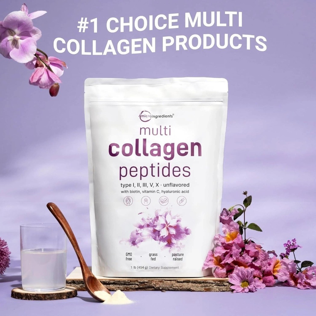 3 PACK Multi Collagen Peptides Powder 1 lb Hydrolyzed Protein Type I II III V X