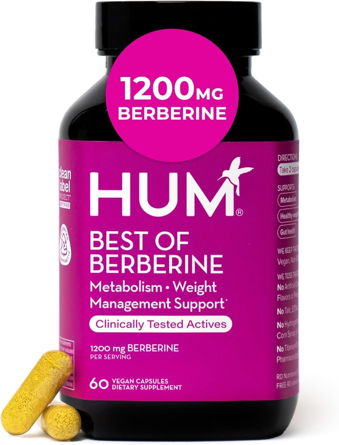 HUM Best of Berberine Supplement 1200mg EXP 12/2027 NEW/SEALED