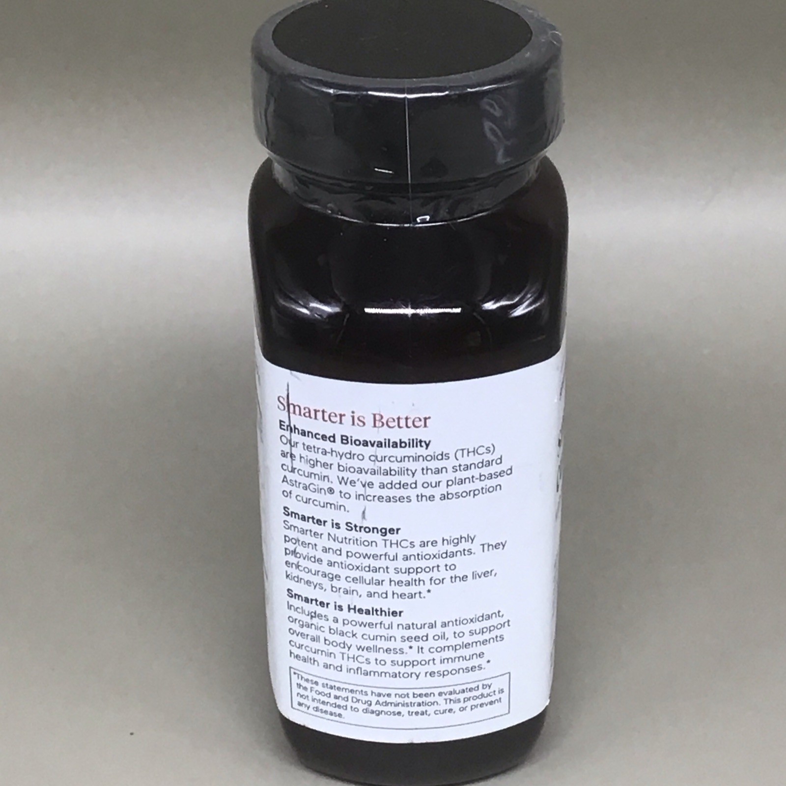 Smarter Nutrition SMARTER CURCUMIN w/ Organic Black Seed Oil 60ct.~New