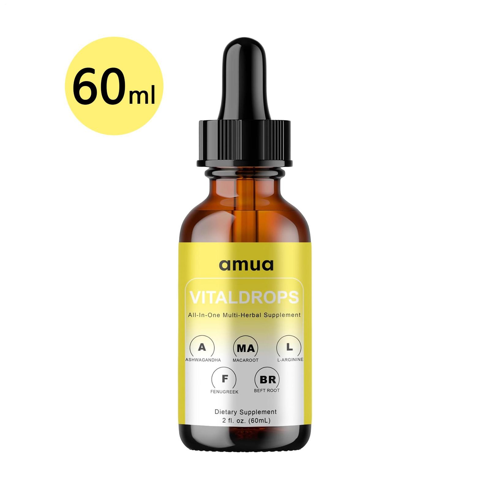 AMUA Vital Drops Organic Herbal Liquid Nutritional Blend | Supports Healthy Weig