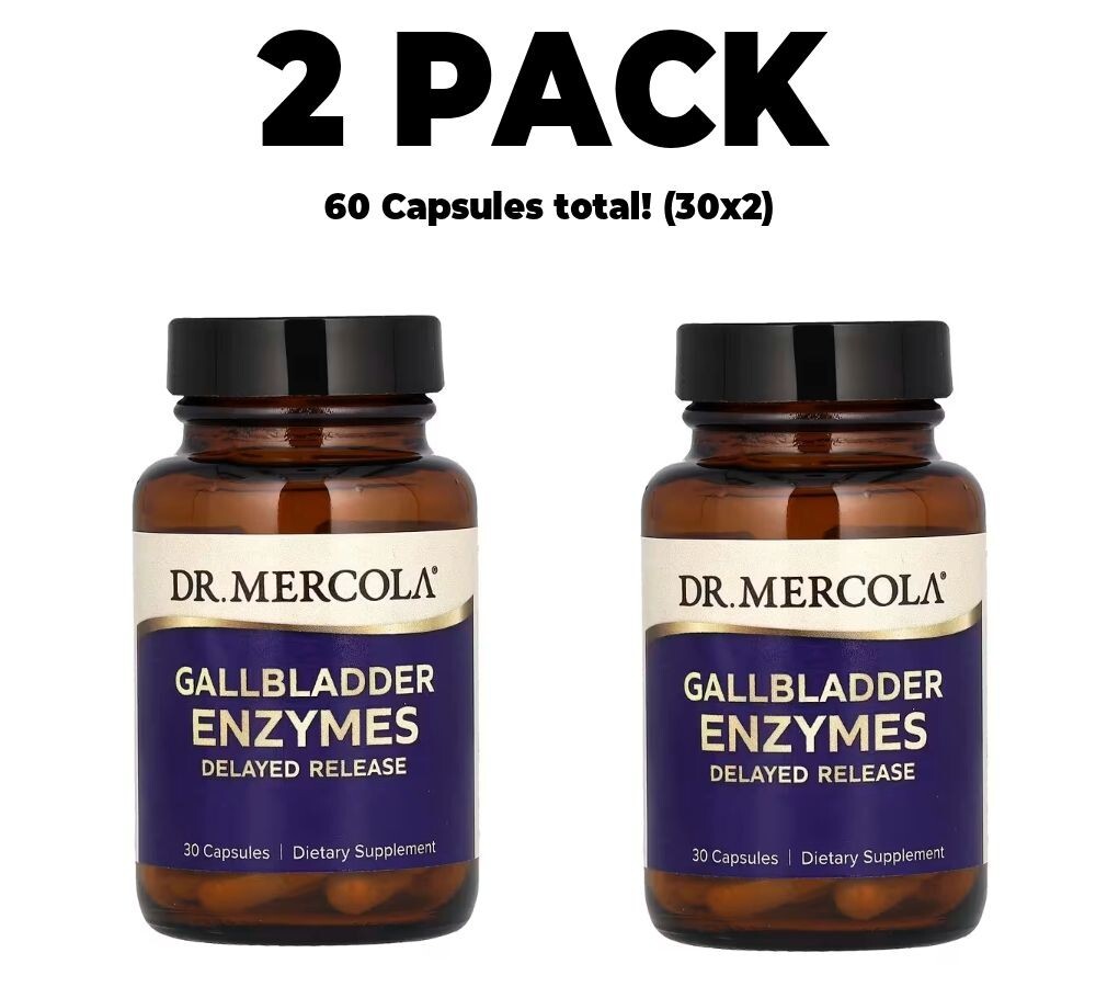 Dr. Mercola, Gallbladder Enzymes, 2 PACK, 30 Capsules each (60 total!)