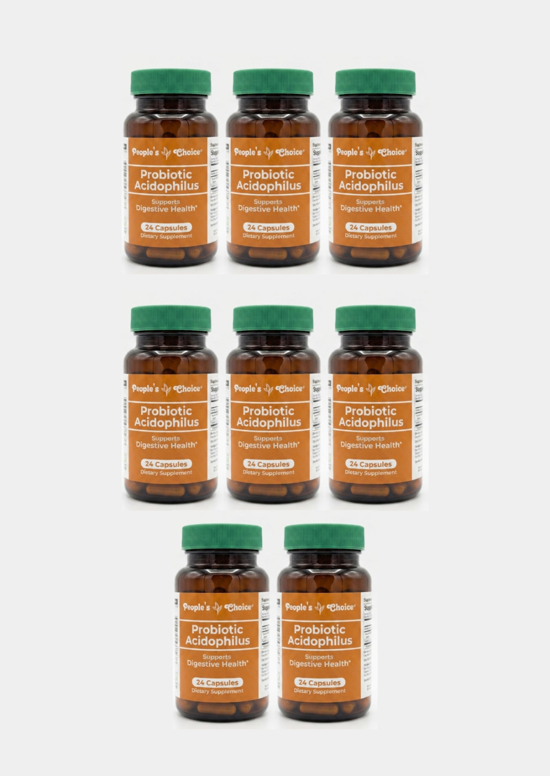 People’s Choice Probiotic Acidophilus 24 Capsules 8 Pack Digestive Health