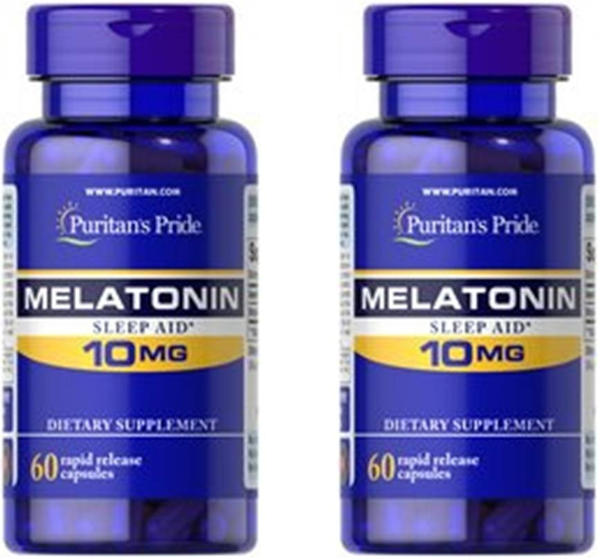 Melatonin 10 Mg 3 Bottles X 60 = 180 Rapid Release Capsules made in USA