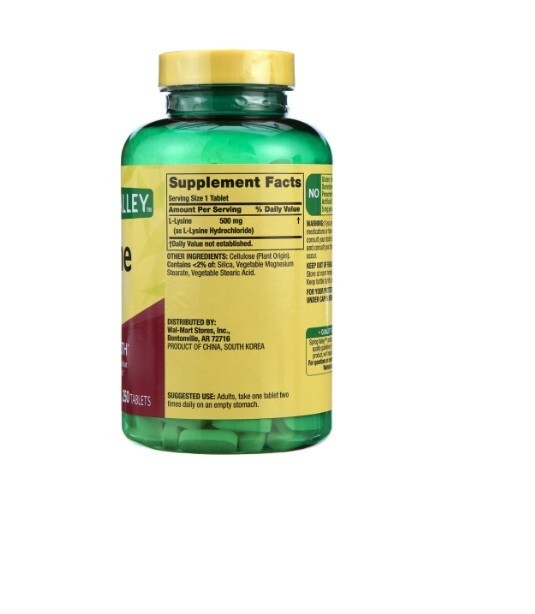 Spring Valley L-Lysine Tablets 500 mg 250 Ct