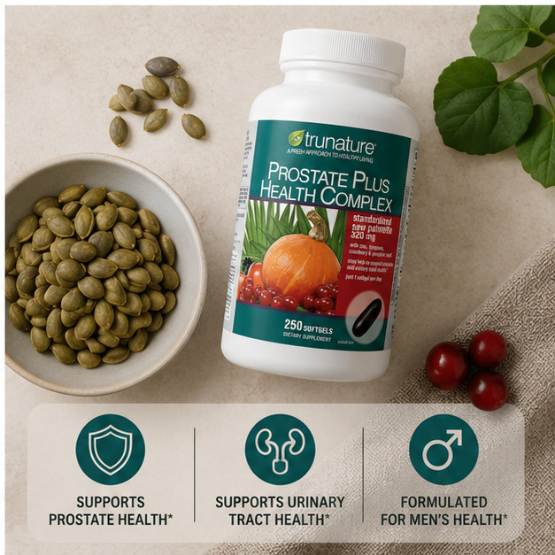 2-Pack Trunature Prostate Plus Health Complex, 250 Softgels