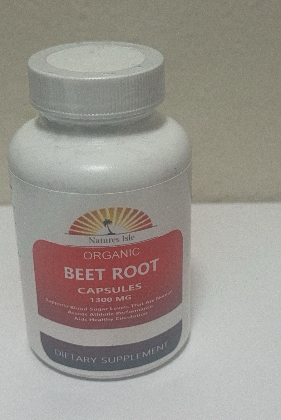 Natures Isle Organic Beet Root 1300mg Capsules – Circulation & Performance