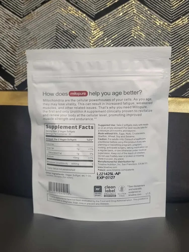Timeline Mitopure Urolithin A Longevity Supplement – 60 Softgels