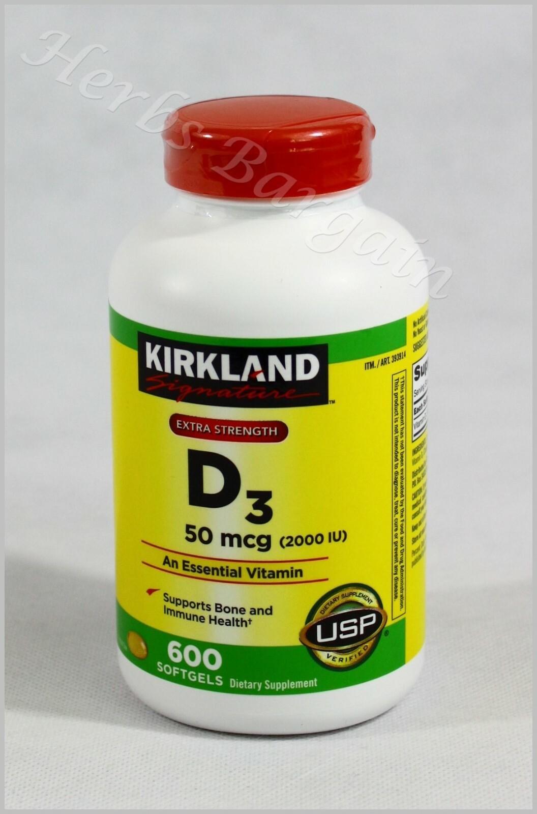 Kirkland Signature Extra Strength D3 50 mcg (2000iu) 600 Softgels Exp. 08/2025