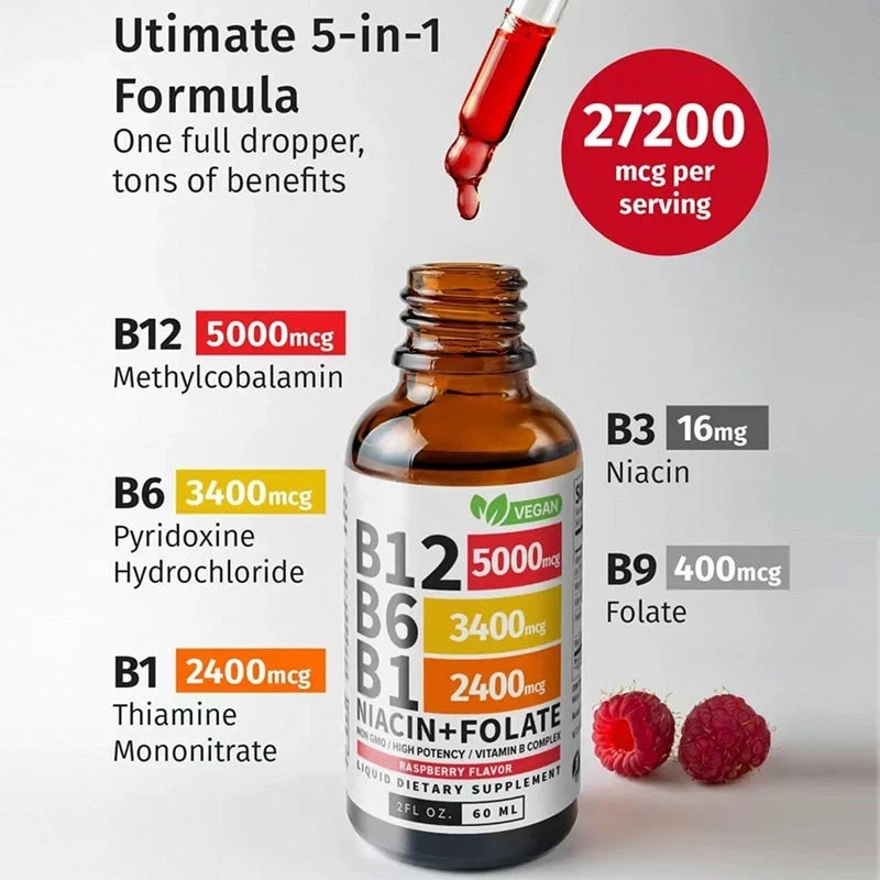 Vitamin B12 Sublingual Vitamin B Complex B 12,Vitamin B12 and B6 Liquid Drops