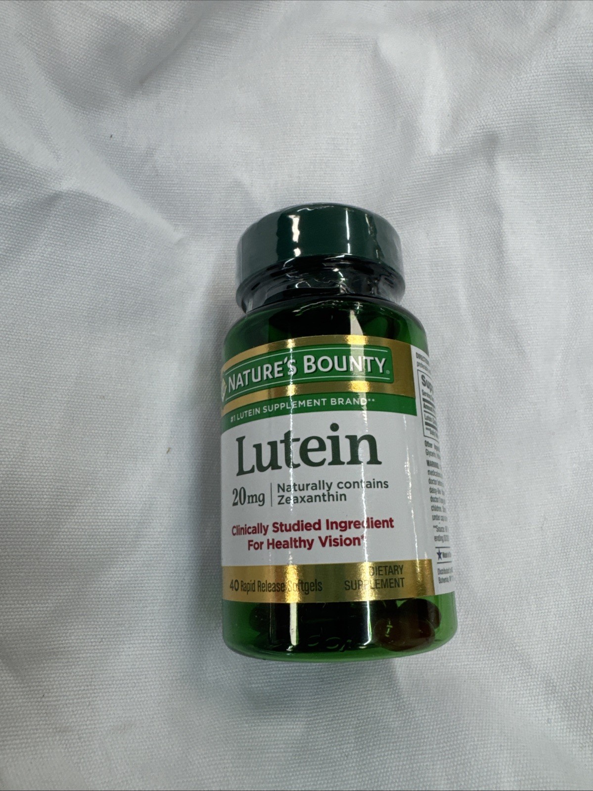 Nature’s Bounty Lutein Vitamins 20 Mg 40 Softgels Exp 12/2025