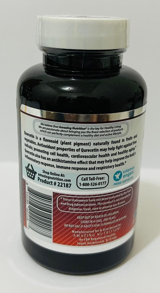 Amazing Formulas Quercetin 500 mg 120 Veggie Capsules Dietary Supplement
