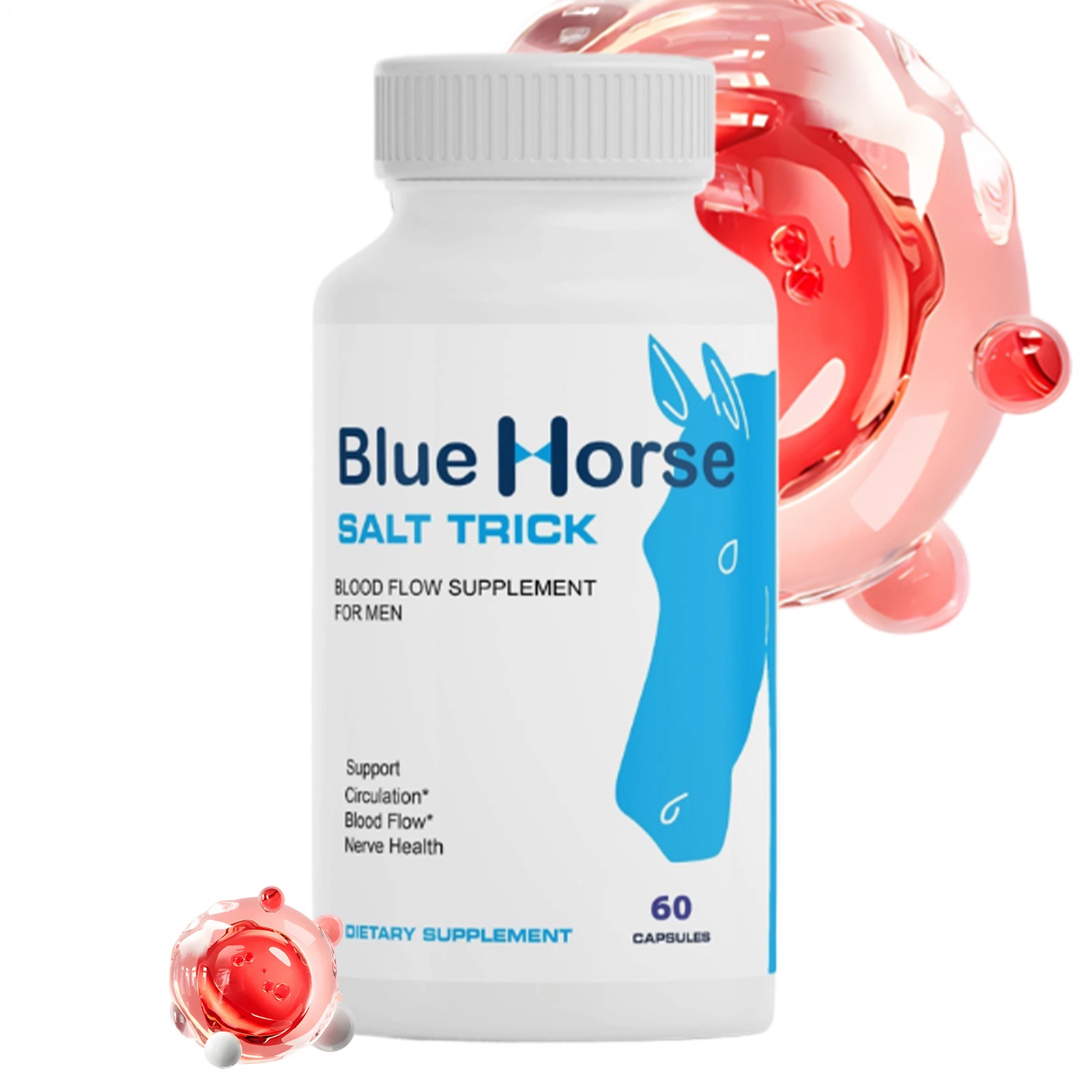 ( 1 Pack ) Blue Horse Salt Trick – Our Best Blood Flow Supplement For Men-