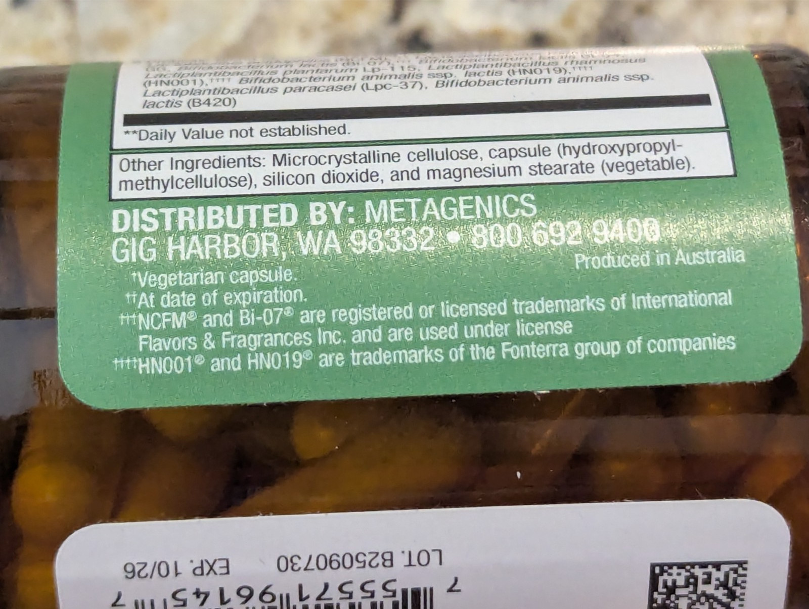 Metagenics UltraFlora Complete Probiotic Gut Health 30 capsules exp: 10/2026