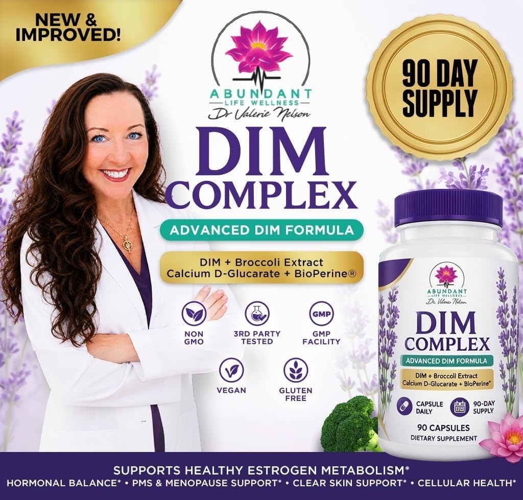 DIM 150mg 90 Capsules Calcium D-Glucarate Broccoli Estrogen & Hormone Balance