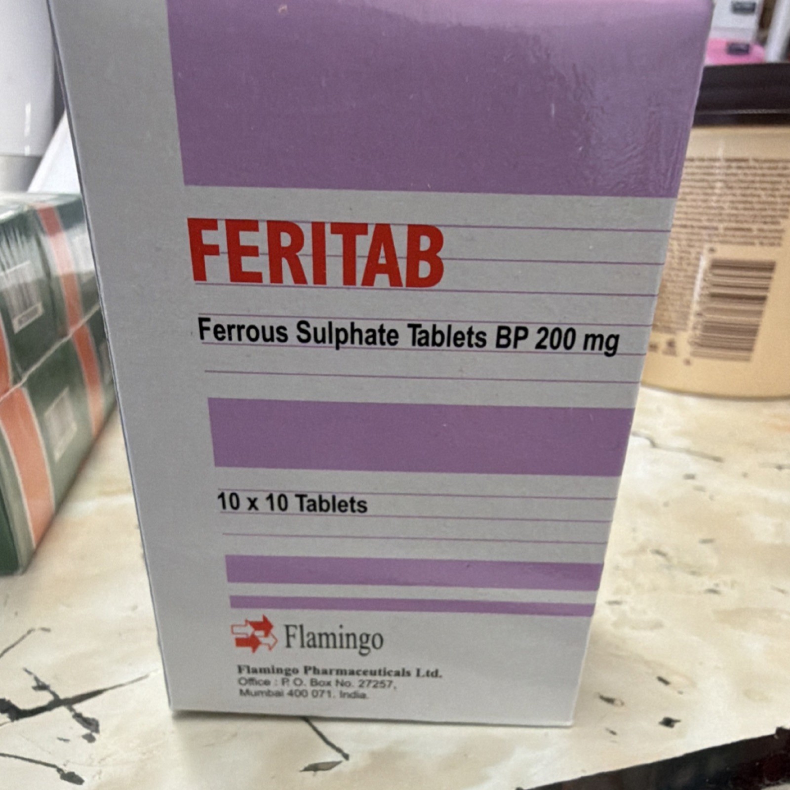 Flamingo Ferrous Sulphate 200mg 100 Tablets Mineral Supplement Unisex Adult