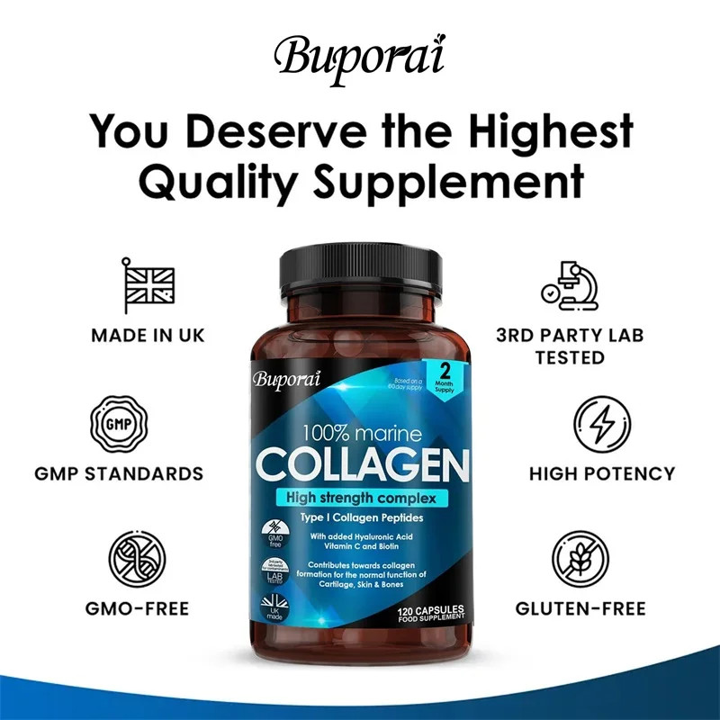 Collagen High Strength Complex 120pcs,Supports Healthy Skin, Joints, Hair, Nails