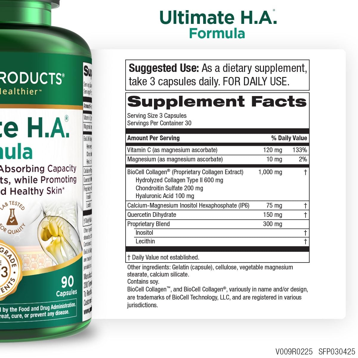 Purity Products Ultimate H.A. Formula – Clinically 90 Count (Pack of 1)