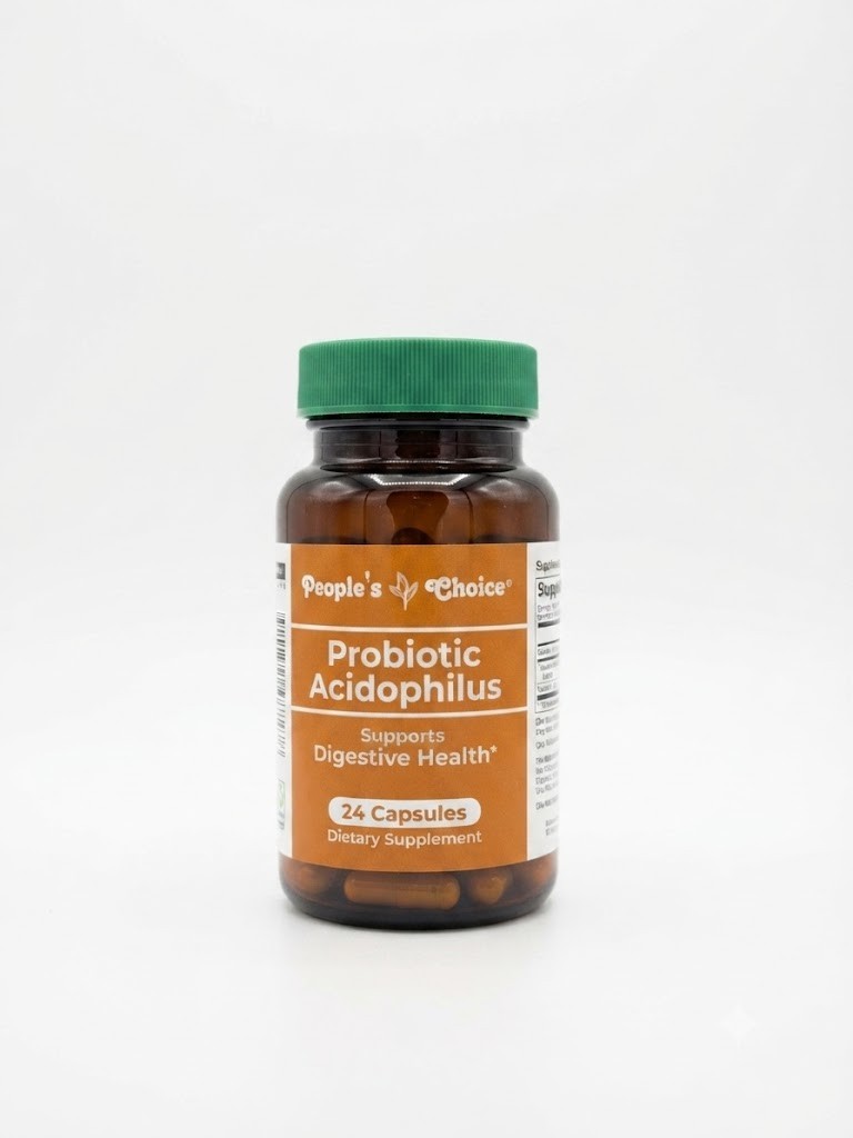 People’s Choice Probiotic Acidophilus 24 Capsules 1 Pack Digestive Health