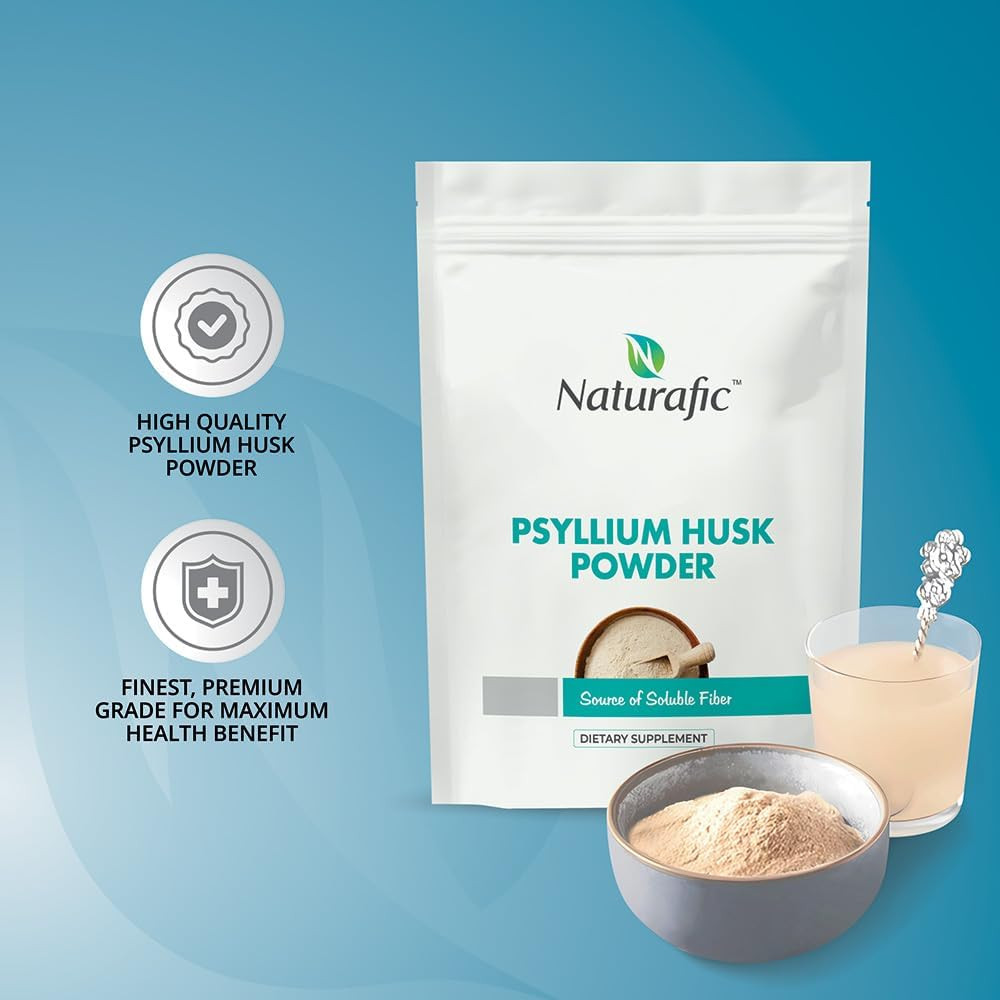 Psyllium Husk Powder Unflavored – Digestive Fiber Supplement for Bowel Regularit