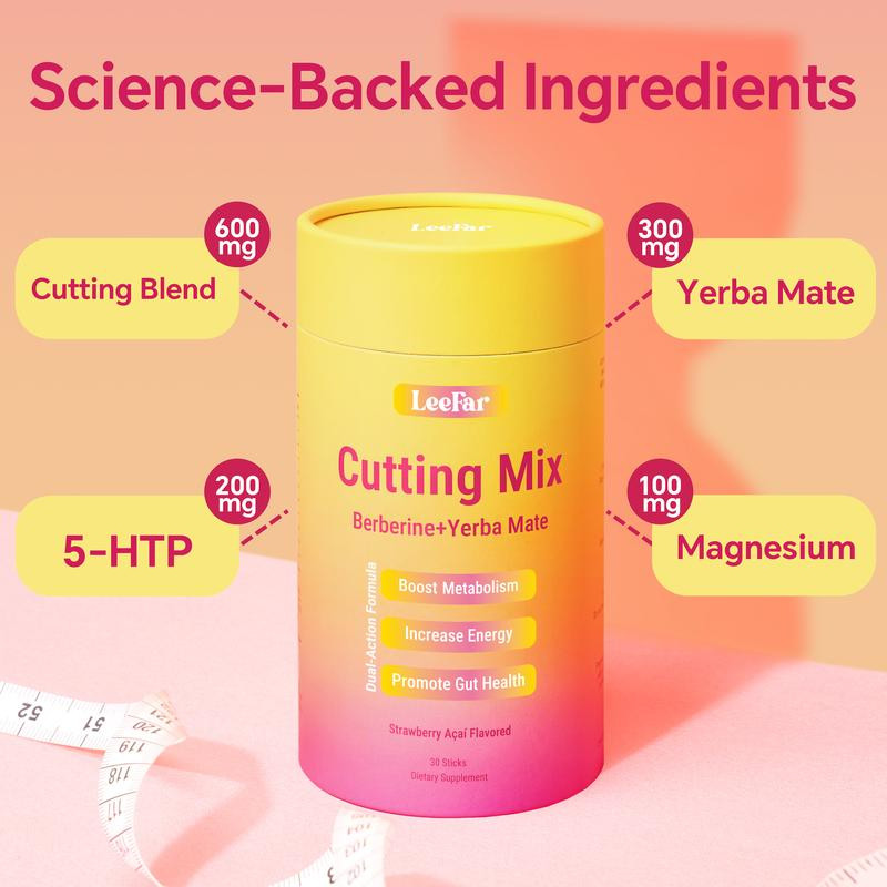 Leefar Cutting Drink Mix – Berberine, Chromium, 5-HTP, Yerba Mate & Magnesium |