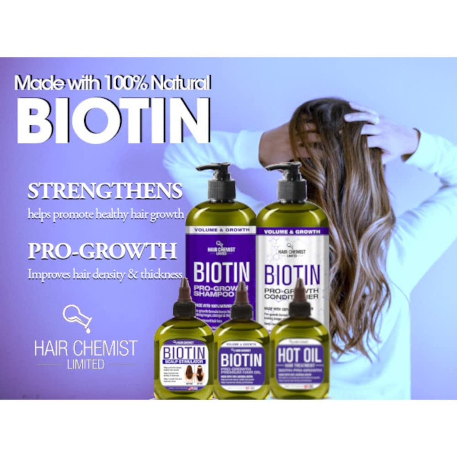 Hair Chemist Volume & Growth Biotin Pro-Growth Scalp Stimulator 7.1 oz. – Thi…