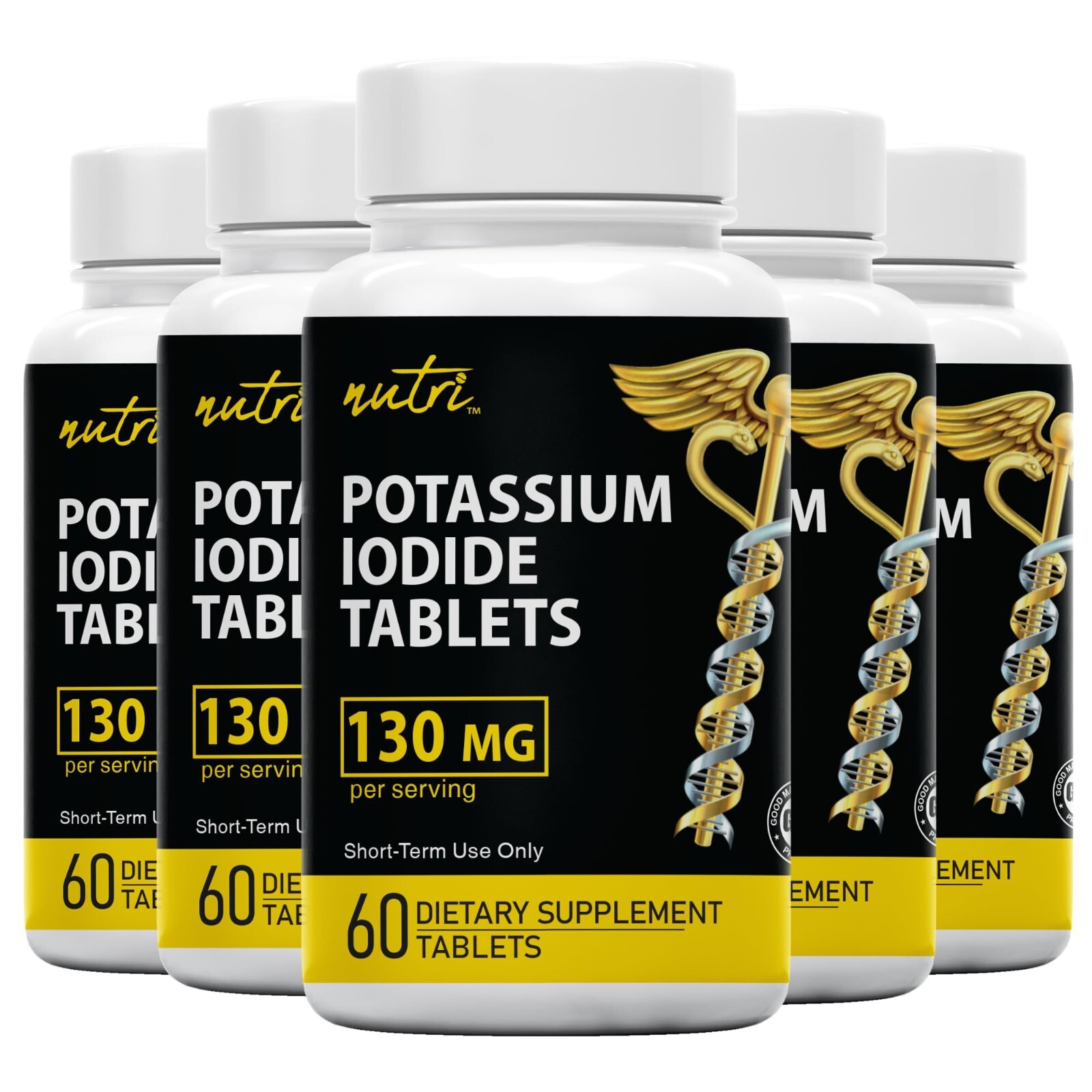 Potassium Iodide Radiation Tablets 130 mg (5 Pack) – (300 Tablets) EXP 2033