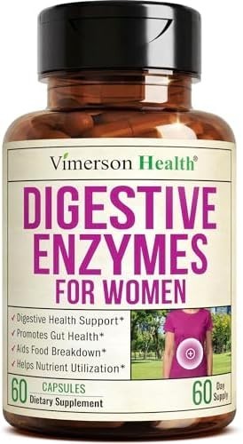Digestive Enzymes for Women – 18 Plant Based Enzymes – Debloat & Bloating Relief