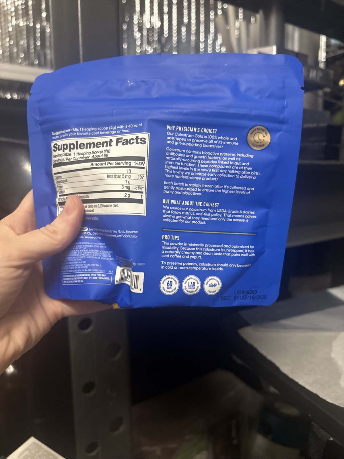 Physicians Choice Colostrum Gold 120g Exp 3/2028