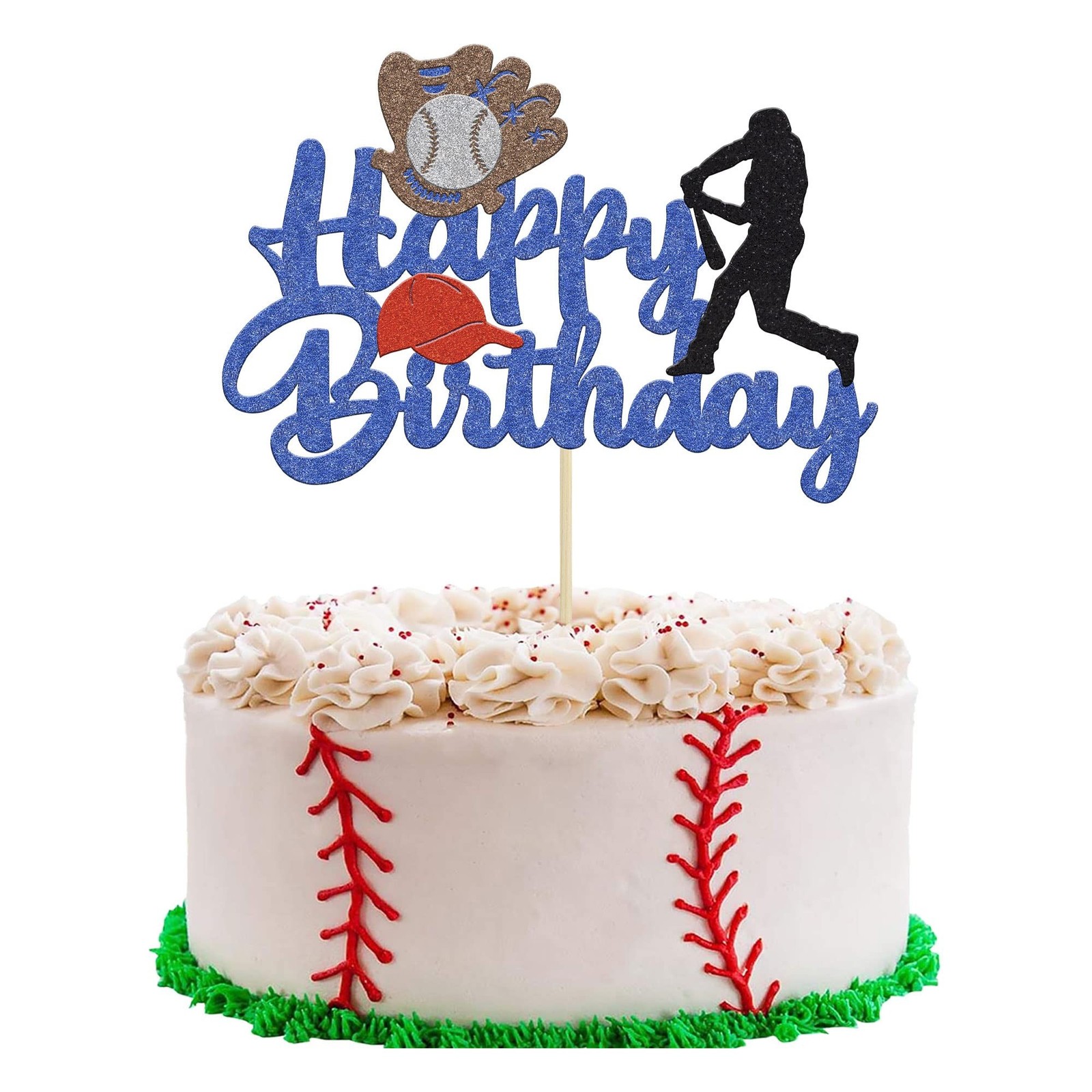 1 Pack Baseball Theme Cake Topper Sports Happy Birthday Baseball Player Cake …