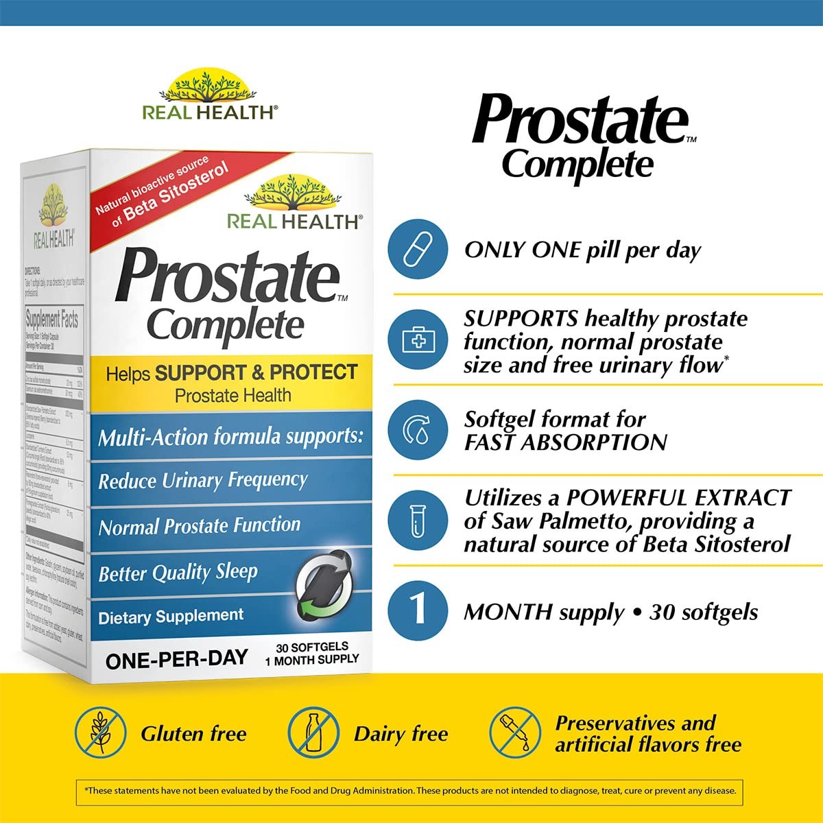 Real Health The Prostate Formula – 30 Count (Pack of 1)