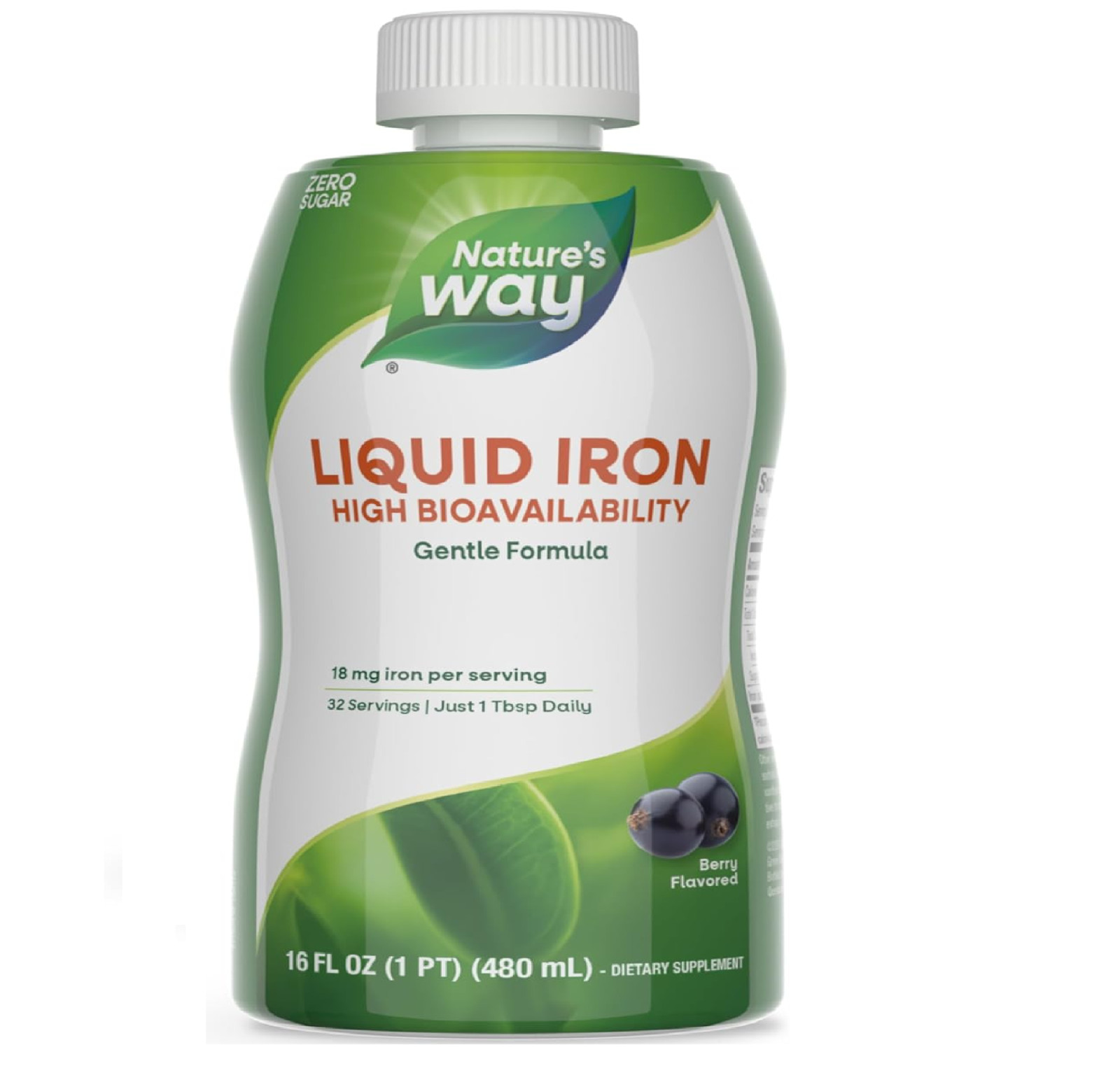 Liquid Mineral Supplement, Iron, Natural Berry, 16 Ounce