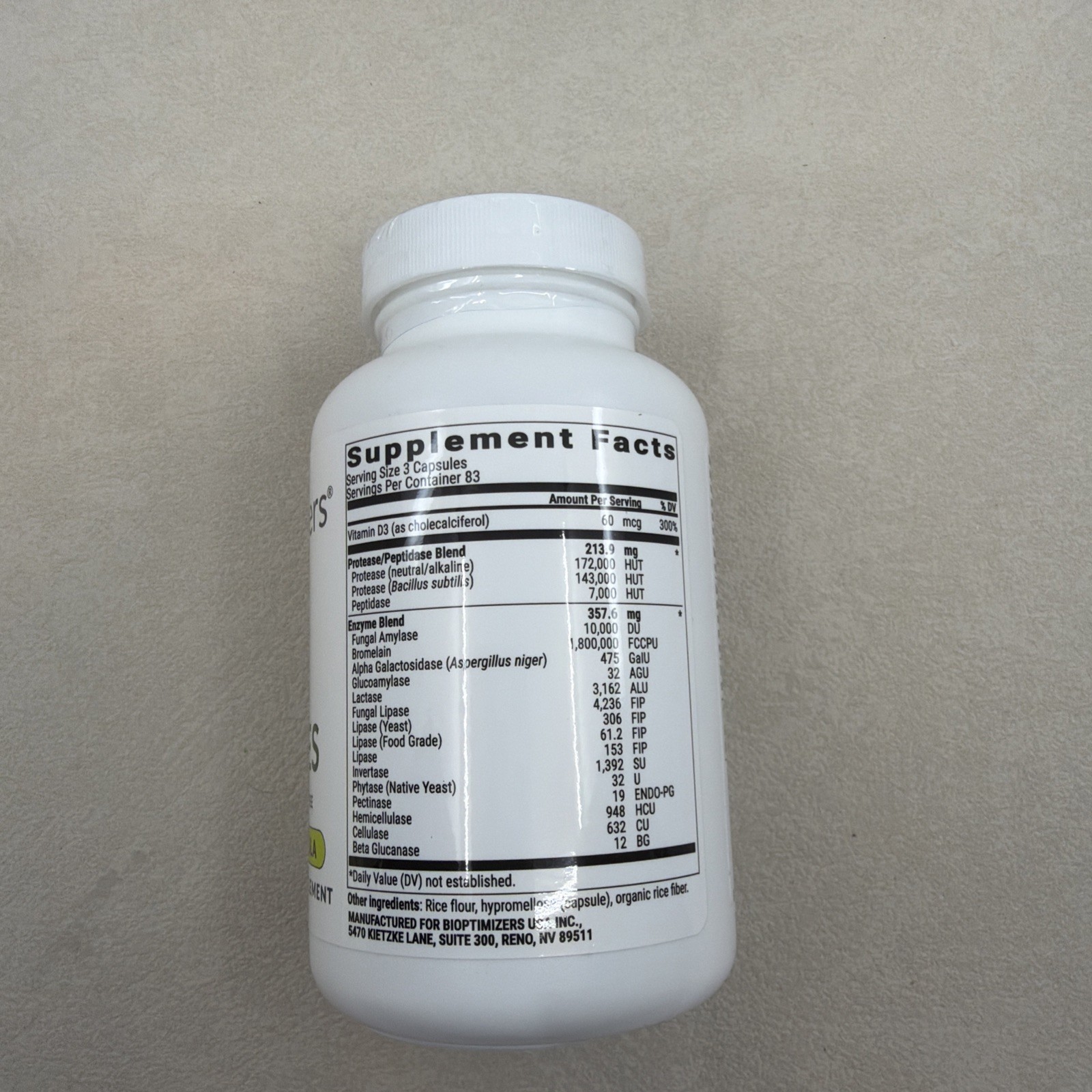6 Pack Bioptimizers Masszymes 1500 Caps Advanced Proteolytic Enzyme 4.0