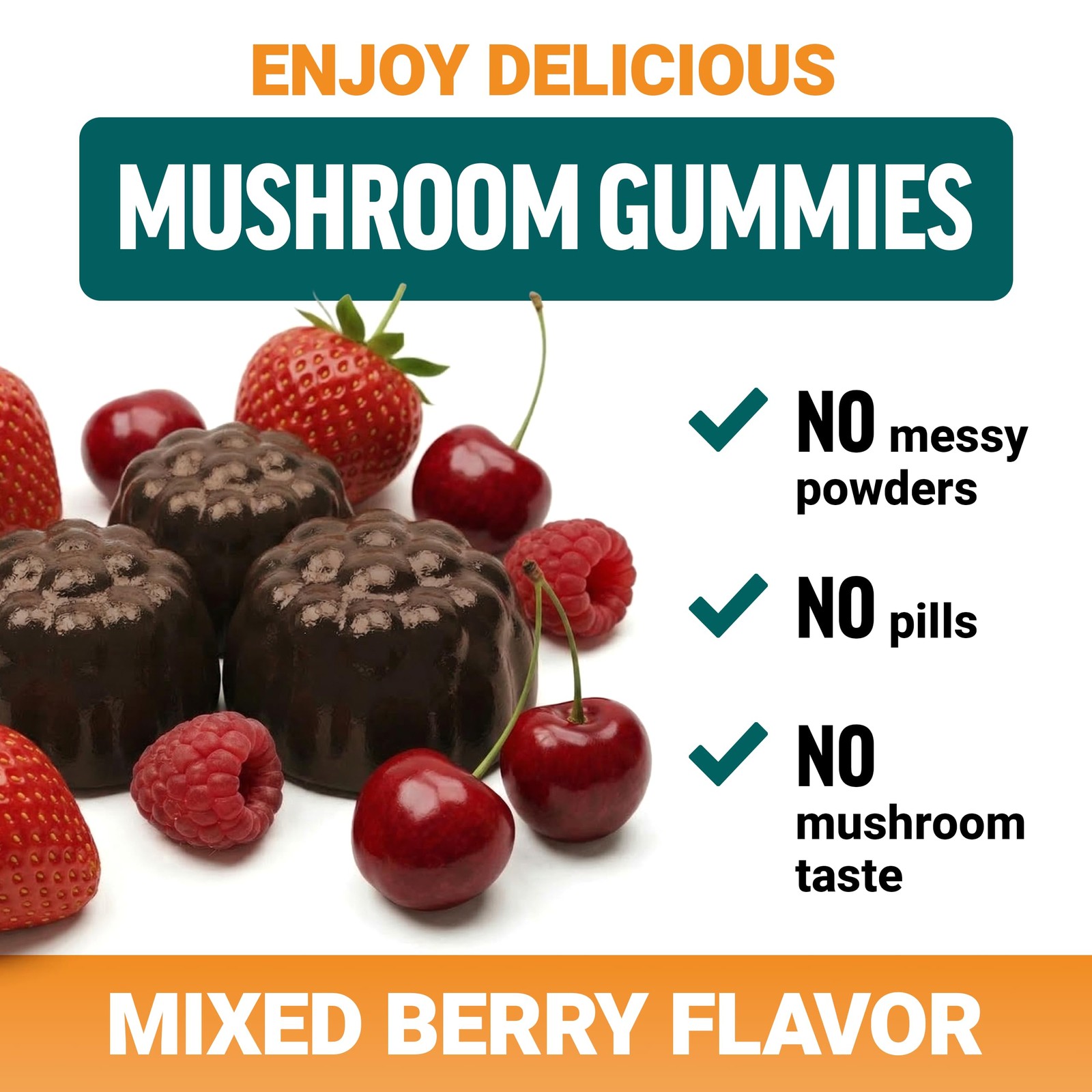 Force Factor Modern Mushrooms Gummies, Fruiting Body Mushroom Blend | with KS…