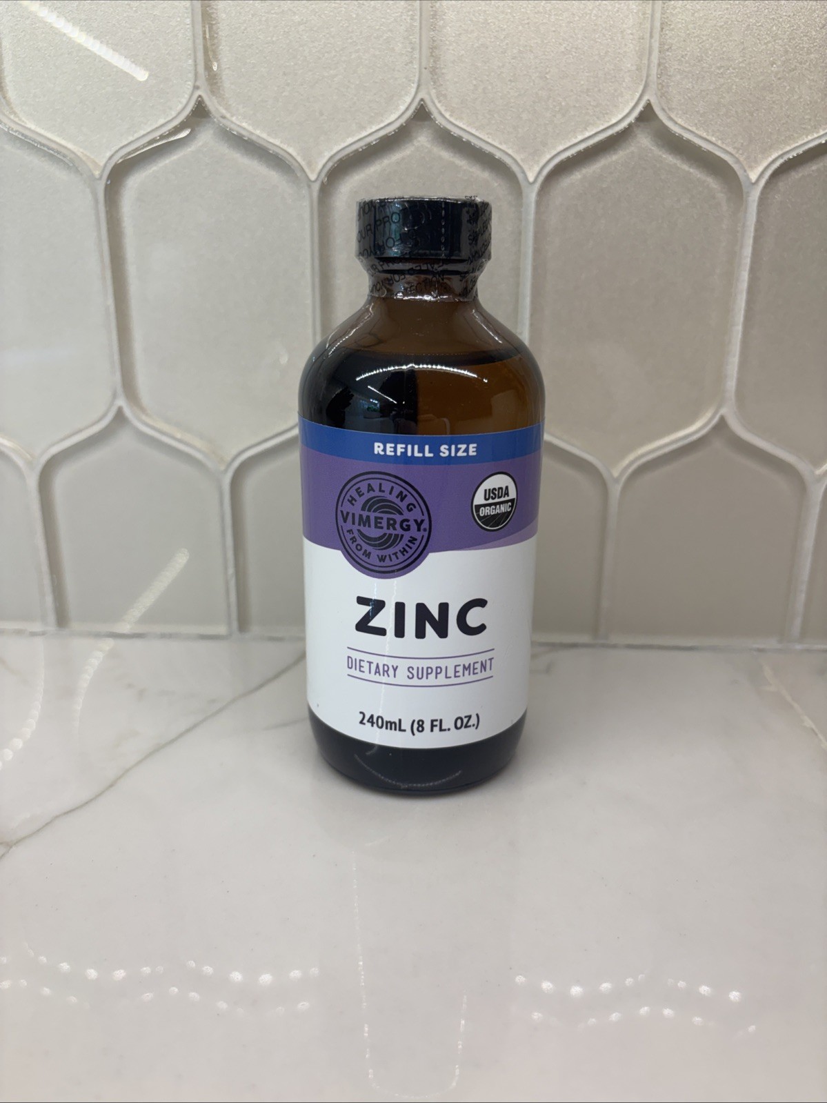 VIMERGY USDA Organic Zinc Supplements for Women Men 7.5mg Liquid Zinc