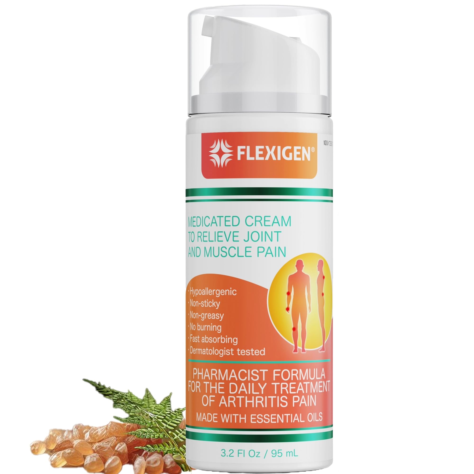 FLEXIGEN Frankincense Pain Relief Cream Lotion– 3.2 oz Spray Pump – Natural R…