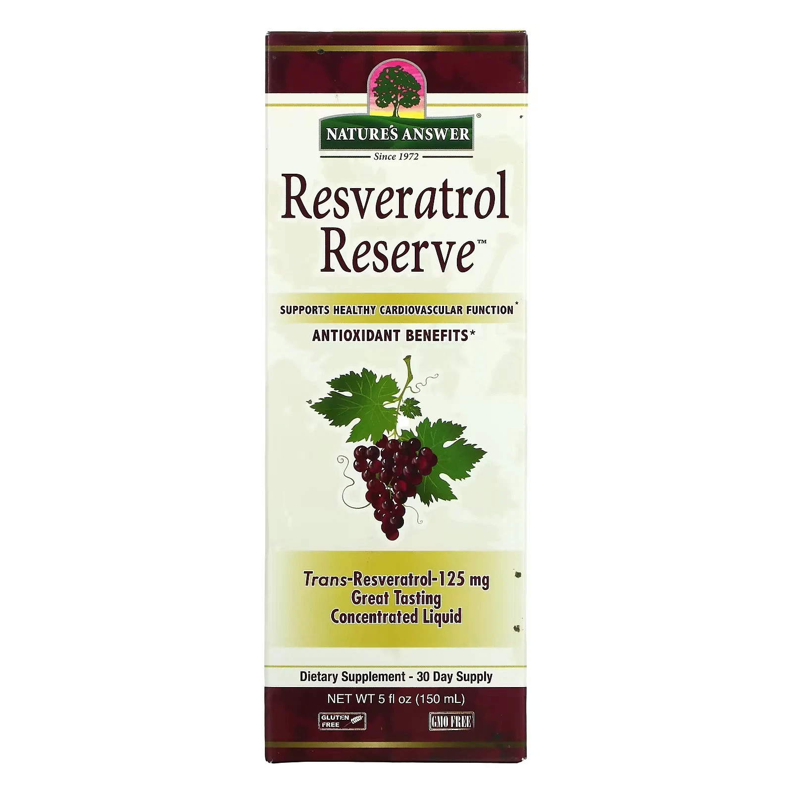 Nature’s Answer Resveratrol Reserve 5 fl.oz Each (Pack of 3)