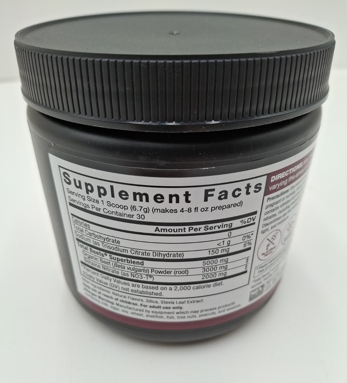 Force Factor Total Beets Drink Mix Powder with Nitrates to Support, Exp 02/2028
