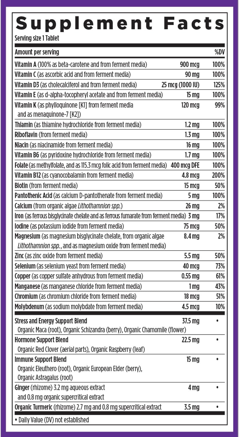 New Chapter Women’s Multivitamin for Immune, Beauty Energy Support 20+ Nutrients