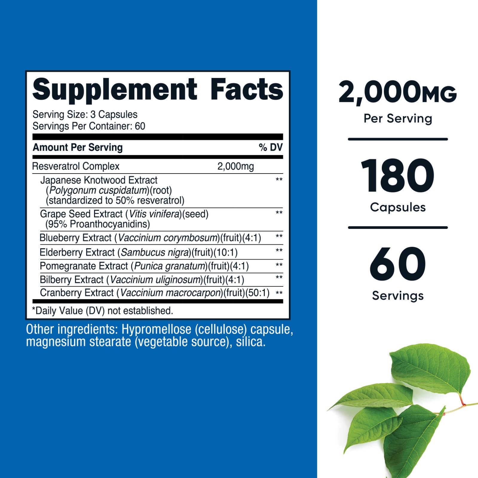 Nutricost Resveratrol Complex (2,000mg) 180 Capsules – Vegan and GMO Free