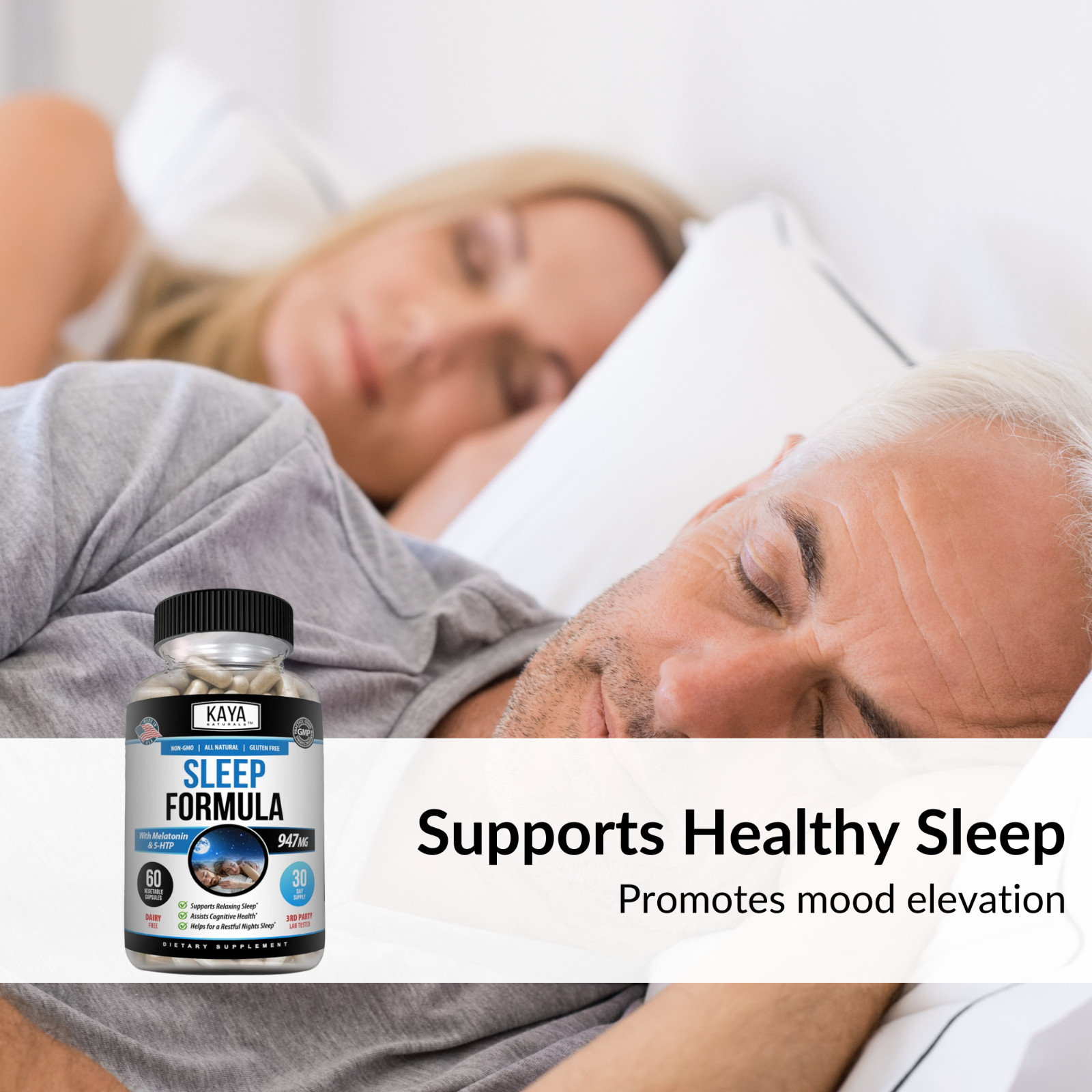(2 Pack) Deep Sleep Formula, Fall Asleep & Stay Asleep, Melatonin Sleeping Aid