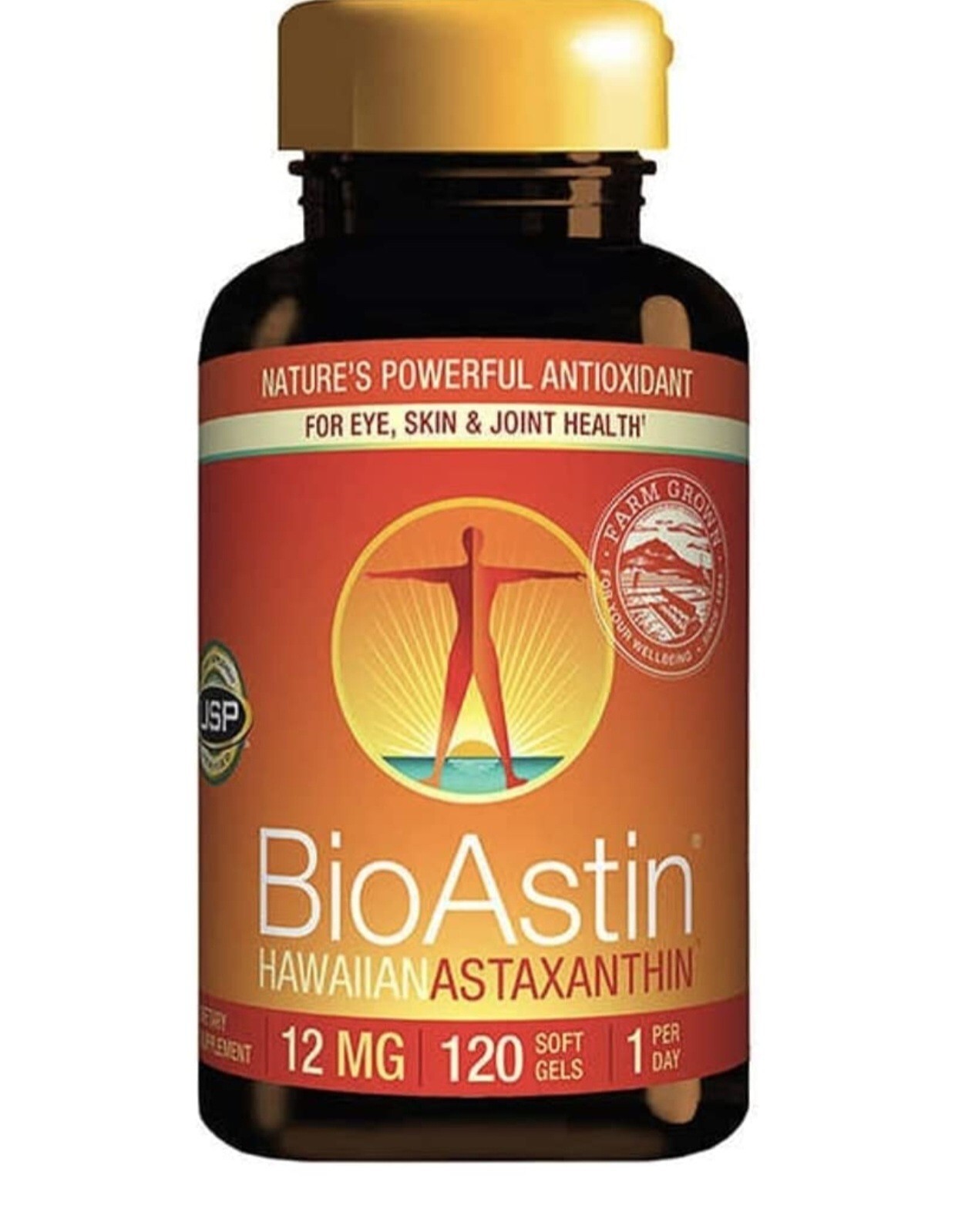 BioAstin Pure Natural Hawaiian Astaxanthin 12 mg., 120-360 Gel Caps