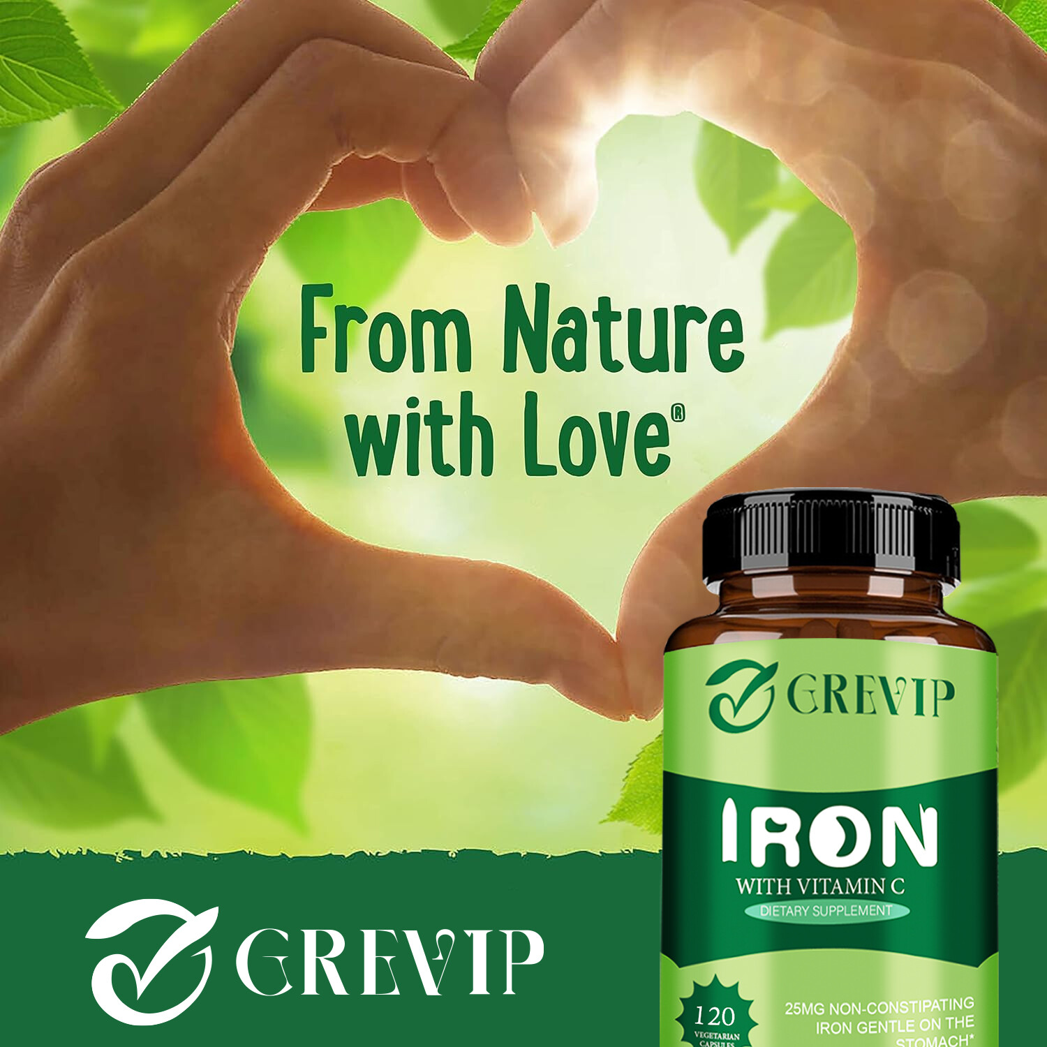 Iron 25mg – Vitamin C – Blood Energy Suppor, Red Blood Cell, Anaemic Supplement