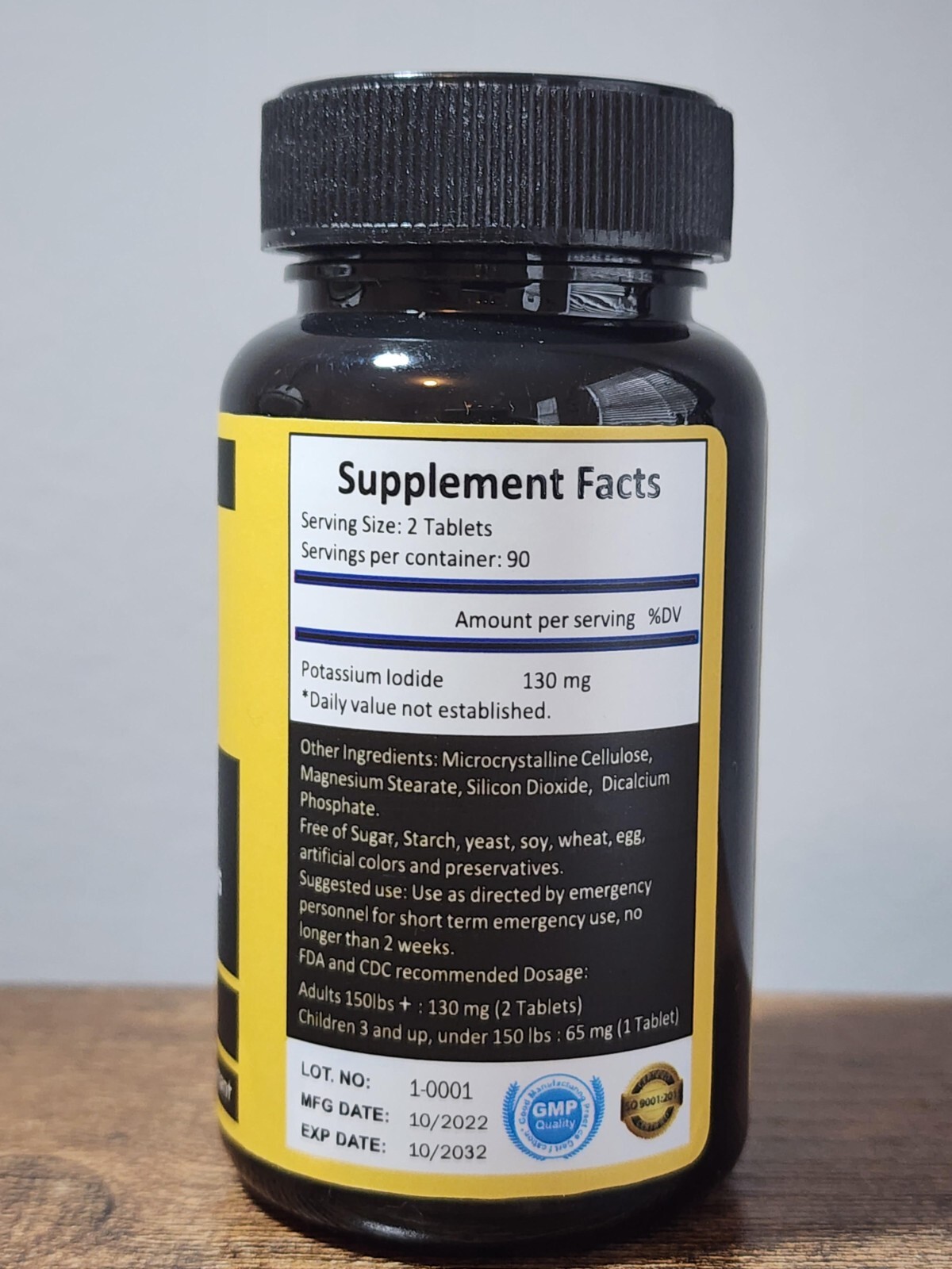 Hal3 Labs Potassium + Iodide ☢130 mg ☢180 Tablets ☢Survival Kit ☢Fallout ☢SHTF